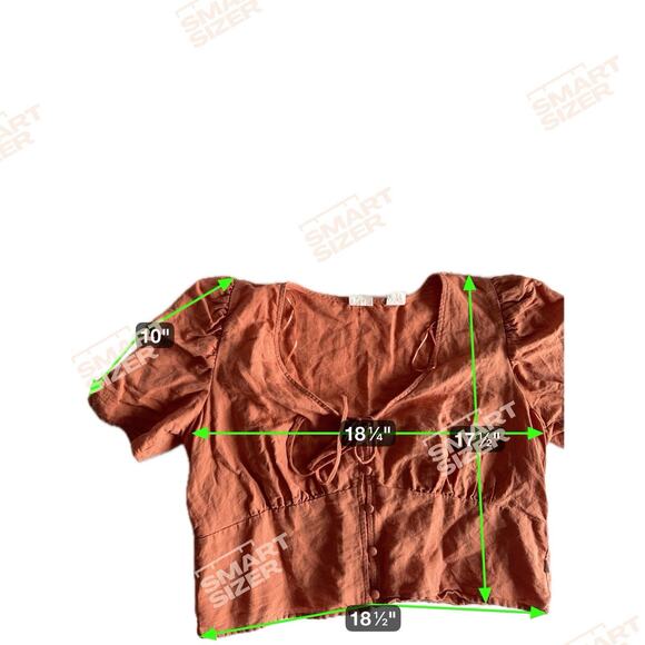 4 for $10 Levi’s Luisa Short Sleeve Crop Linen Cotton Blend Blouse Size Medium - Picture 2 of 9